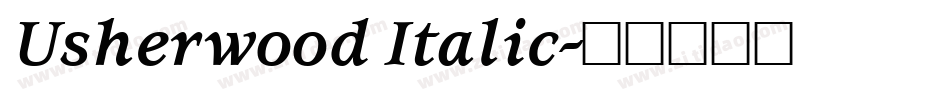 Usherwood Italic字体转换